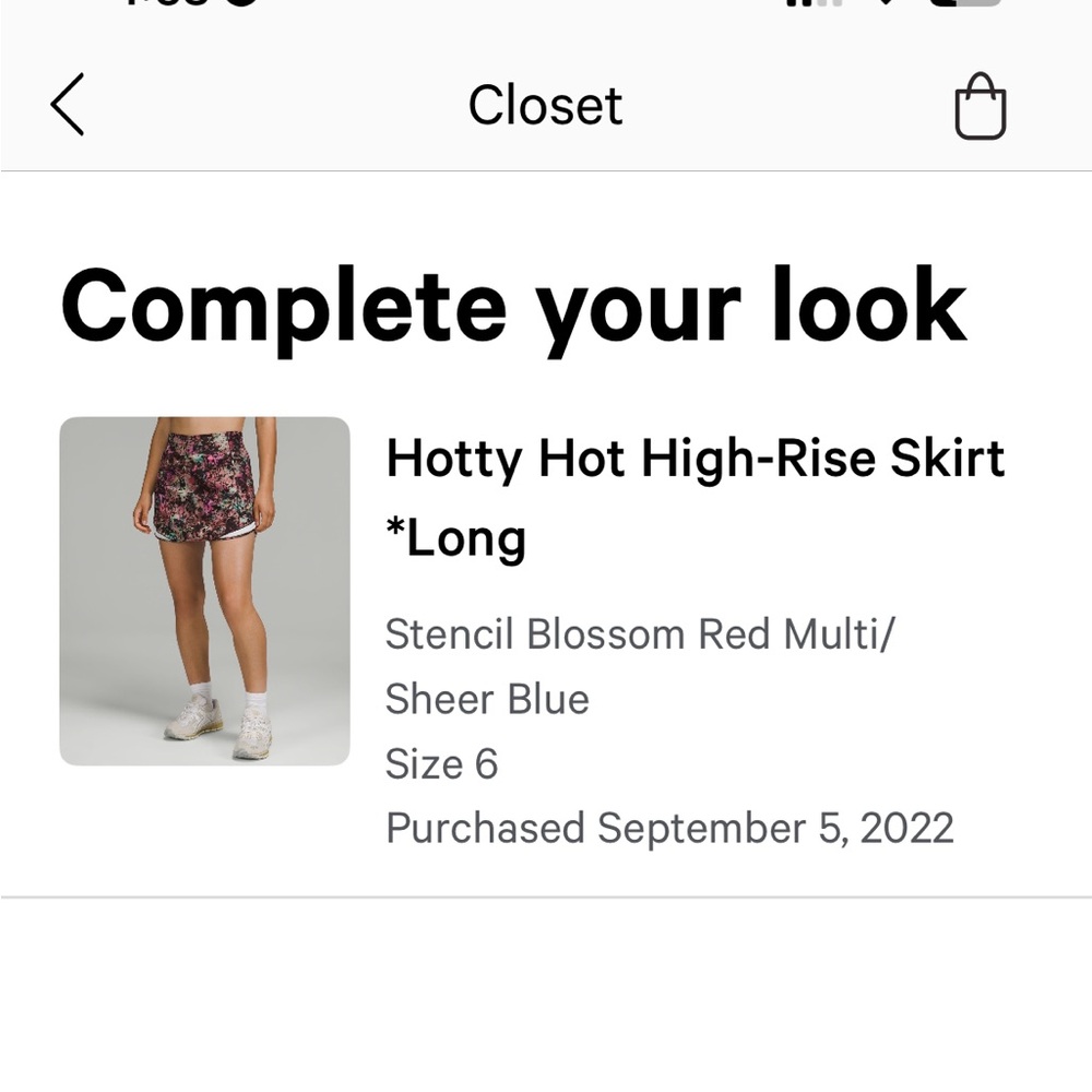 NWOT - Lululemon Hotty Hot High-Rise Skirt *Long (Size 6) * Rare